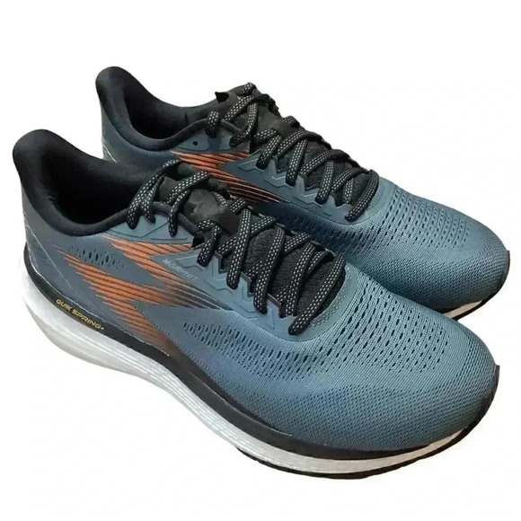 361 Spire 5 Mens 10 Stormy Gray Orange Stability Athletic Running Shoes NEW - Picture 1 of 7